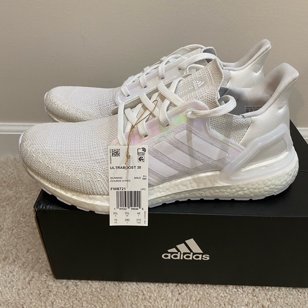 Adidas Ultraboost 20 pearlescent white